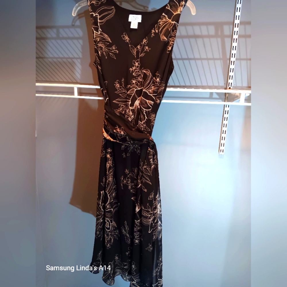 Floral Black Dress